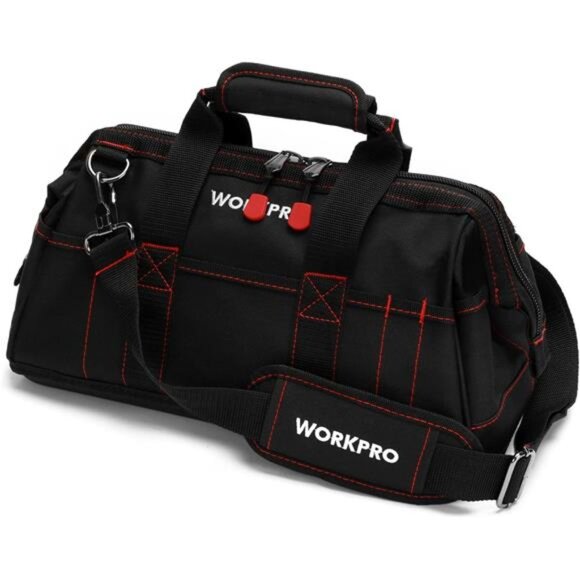 16-inch Close Top Wide Mouth Tool Storage Bag with Water Proof Rubber